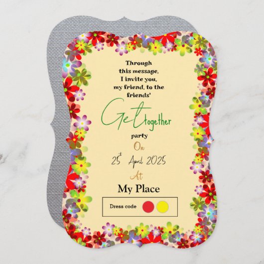 招待を集める 招待状 (正面/裏面)