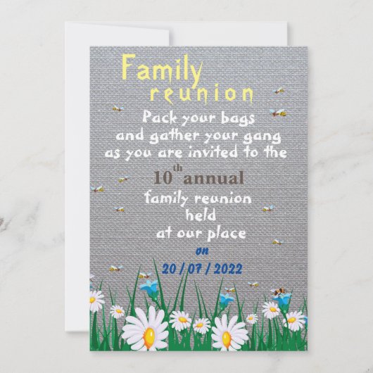 招待を集める 招待状 (正面)