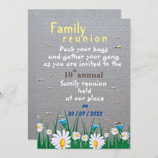 招待を集める 招待状 (正面/裏面)