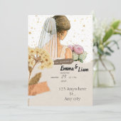 招待エレガント結婚式招待状カード | ロマン 招待状 (スタンド正面)