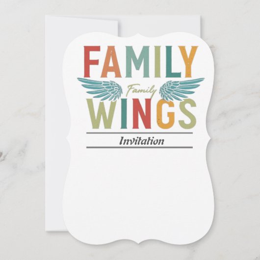 招待カード，家族の大事な行事 (裏面)