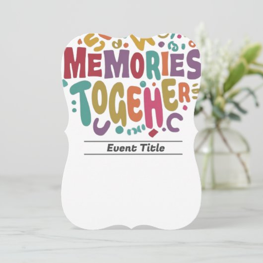 招待カード，家族の大事な行事 (スタンド正面)