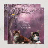 招待パーティー子猫猫魅了 招待状 (正面/裏面)