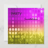 招待パーティー ピンク レイブ 招待状 (正面)