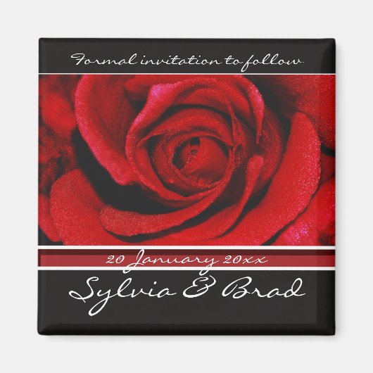 招待マグネットの日付の保存 マグネット (正面)