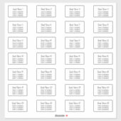 招待ラベル28バウンス名とプリントアドレス シール (シート)