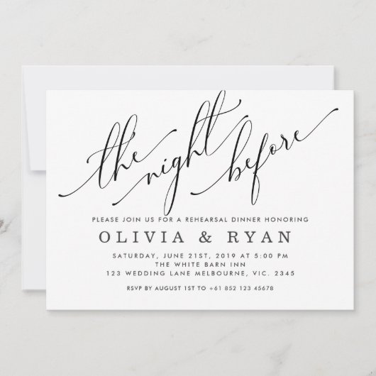 招待前の夜は暗い 招待状 (正面)