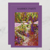 招待庭園パーティー美しい牡丹園 招待状 (正面/裏面)