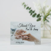 招待感謝していに出席するためのはがき ポストカード (スタンド正面)