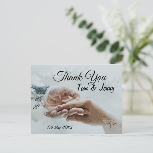 招待感謝していに出席するためのはがき ポストカード (スタンド正面)