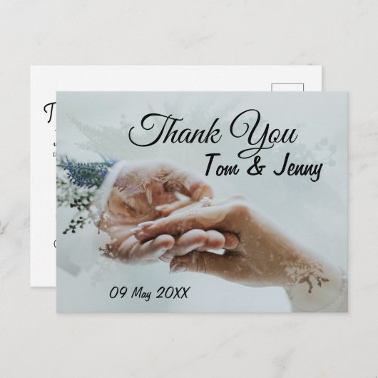 招待感謝していに出席するためのはがき ポストカード (正面/裏面)