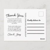 招待感謝していに出席するためのはがき ポストカード (裏面)