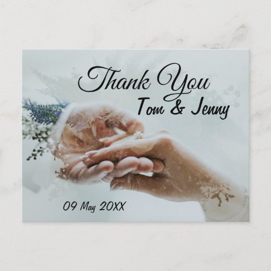 招待感謝していに出席するためのはがき ポストカード (正面)