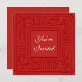 招待新年のパーティーの 招待状 (正面/裏面)