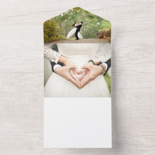 招待旅行の素敵 オールインワン招待状 (内側)