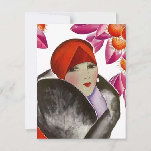 招待日空白の午後のお茶ファッショナブル女性 (正面)