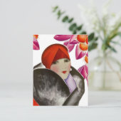 招待日空白の午後のお茶ファッショナブル女性 (スタンド正面)