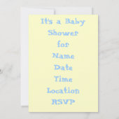 招待水玉模様のおしゃぶり 招待状 (裏面)