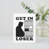 招待状おもしろいフラットカード用の刑務所ローザートランプ ポストカード (スタンド正面)