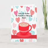 招待状お姉さんバレンタインデーにコーヒー シーズンカード (正面)