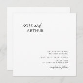 招待状お洒落ミニマル広場 招待状 (正面/裏面)