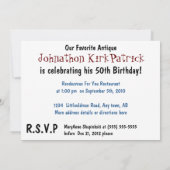 招待状からお祝いへクラシックの車 招待状 (裏面)