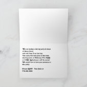 招待状からスケートで滑るパーティーへの誕生日 カード (内部)