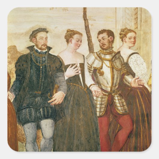 招待状からダンス スクエアシール (正面)