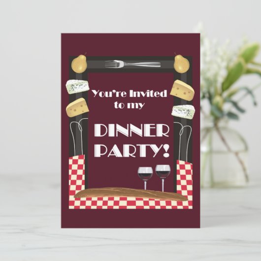 招待状からディナーパーティーと引用文 招待状 (スタンド正面)