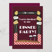 招待状からディナーパーティーと引用文 招待状 (正面/裏面)