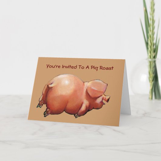 招待状から豚ロースト：幸絵画せ者 招待状 (正面)