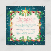 招待状こんにちは冬!クリスマスとお正月 スクエア名刺 (裏面)