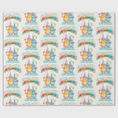 招待状すべての小さなモンスターの誕生日パーティー名 ラッピングペーパー (フラット)