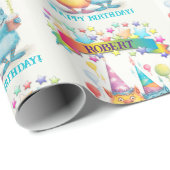 招待状すべての小さなモンスターの誕生日パーティー名 ラッピングペーパー (ロールコーナー)