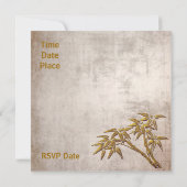 招待状すべての行事アジア金ゴールドオールド紙 招待状 (裏面)