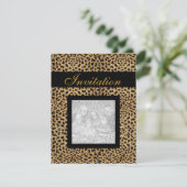 招待状すべての行事アニマルプリント写真の追加 招待状 (スタンド正面)