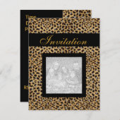 招待状すべての行事アニマルプリント写真の追加 招待状 (正面/裏面)