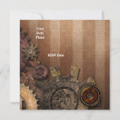 招待状すべての行事ズザゴスチームパンクデザイン 招待状 (裏面)