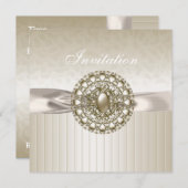 招待状すべての行事ビーゲクリームジュエル 招待状 (正面/裏面)