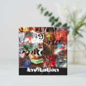 招待状すべての行事通りアート抽象芸術A3 招待状 (スタンド正面)