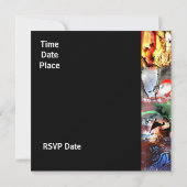 招待状すべての行事通りアート抽象芸術A3 招待状 (裏面)