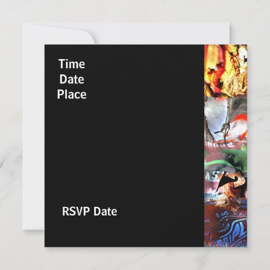 招待状すべての行事通りアート抽象芸術A3 招待状 (裏面)