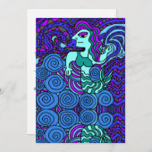 招待状すべての行事、人魚 招待状 (正面/裏面)