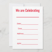 招待状すべての行事 招待状 (裏面)