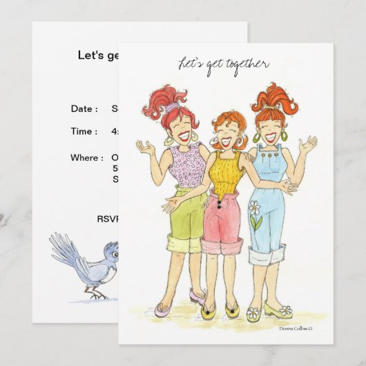 招待状でバーB-Q 招待状 (正面/裏面)