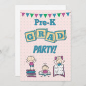 招待状で卒業前のパーティー 招待状 (正面/裏面)