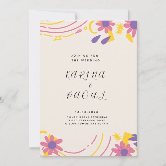 招待状とお知らせ 招待状 (正面)