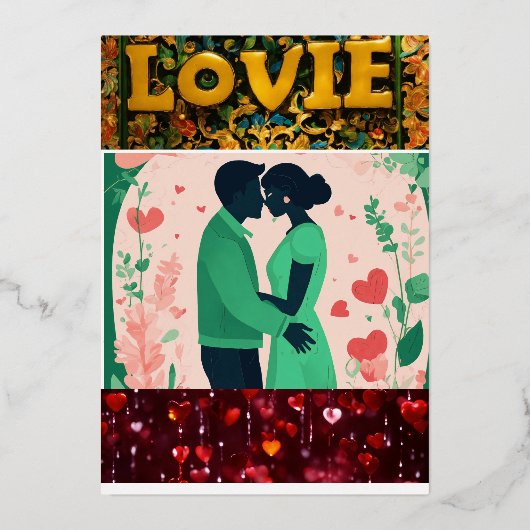 招待状とお知らせ 箔招待状 (正面)