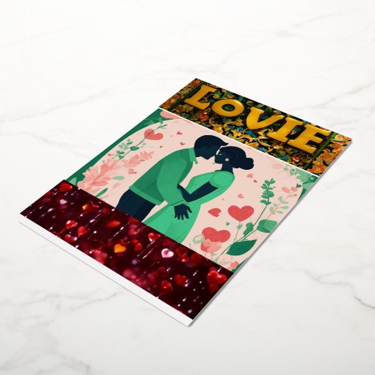 招待状とお知らせ 箔招待状 (回転した状態)