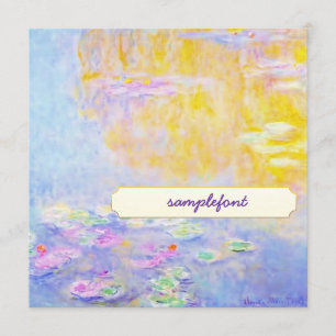 招待状とお茶、モネウォーターユリ7 招待状